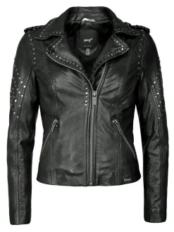 Maze Damen Lederjacke in schwarz