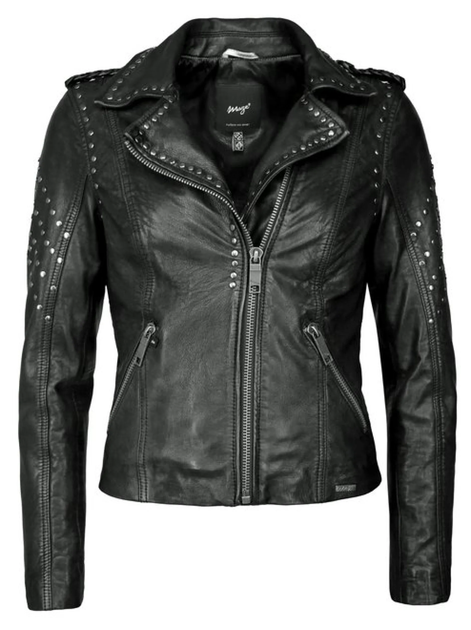 Maze Damen Lederjacke in schwarz