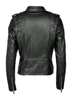 Maze Damen Lederjacke in schwarz
