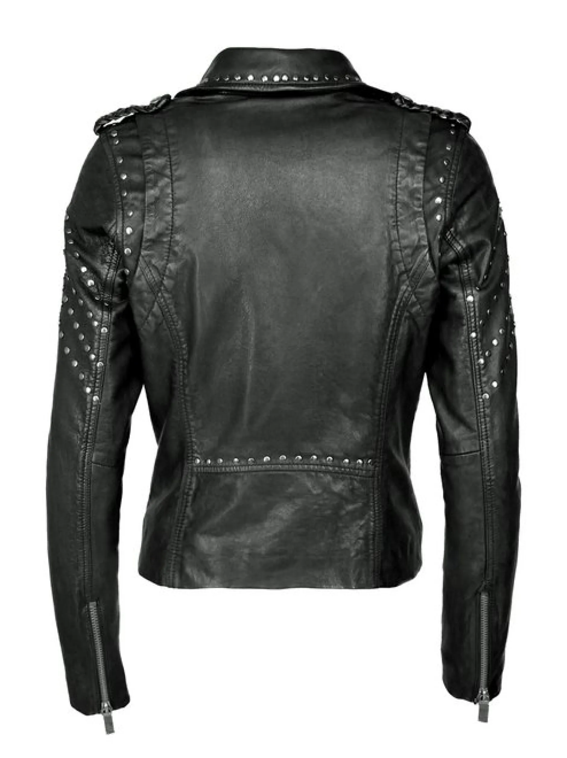 Maze Damen Lederjacke in schwarz