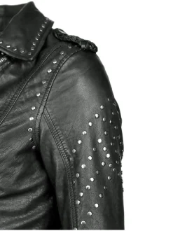 Maze Damen Lederjacke in schwarz