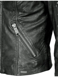 Maze Damen Lederjacke in schwarz