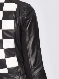 Maze Damen Lederjacke in schwarz