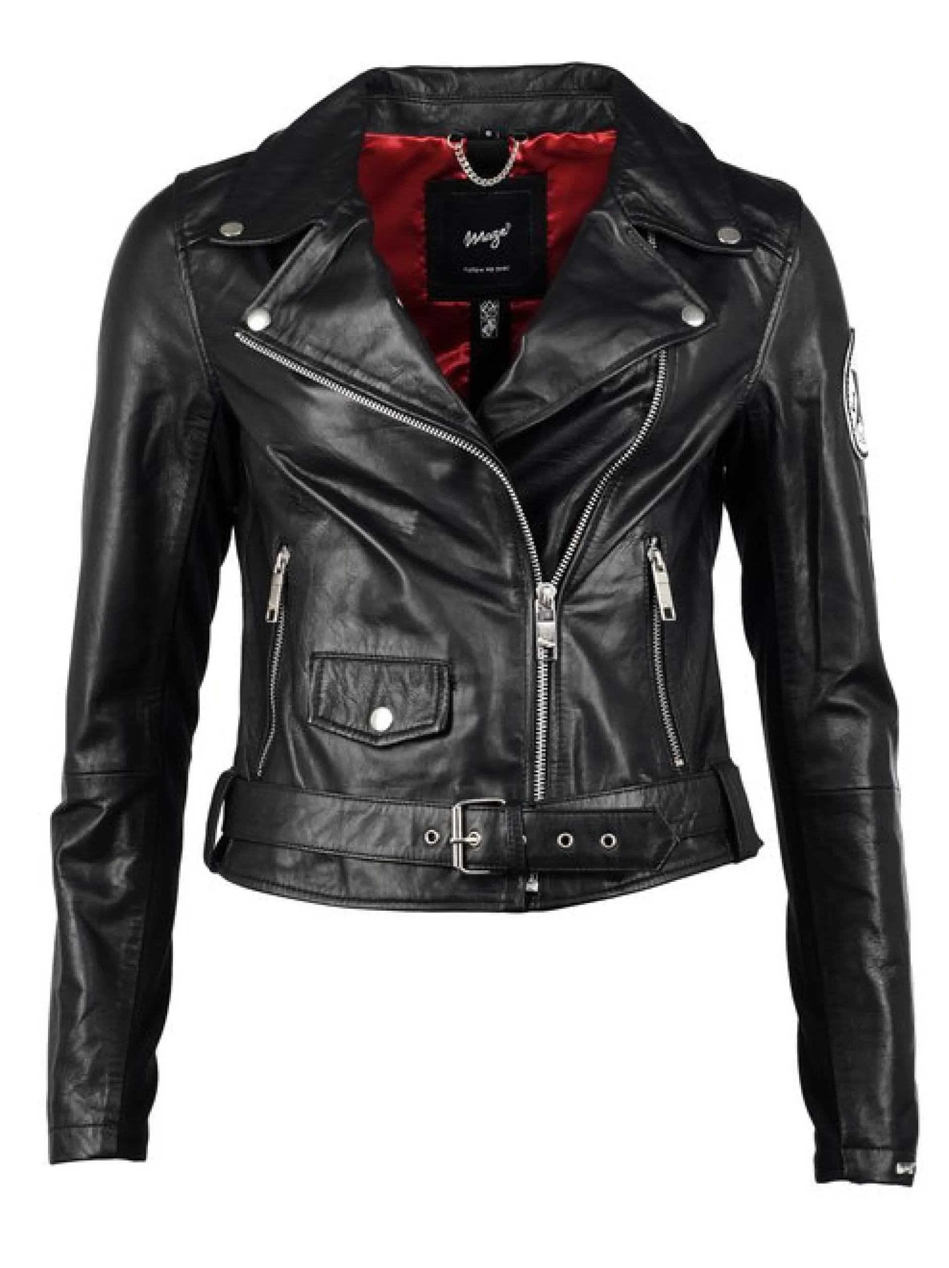Maze Damen Lederjacke in schwarz