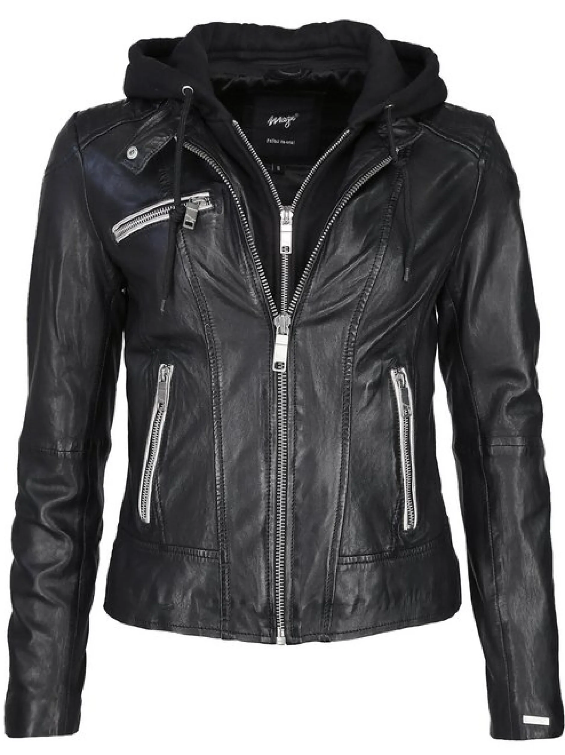 Maze Damen Lederjacke in schwarz