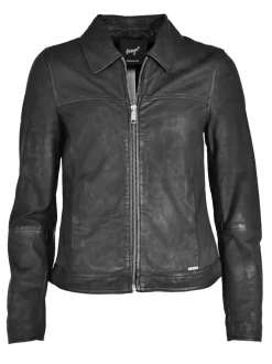 Maze Damen Lederjacke in schwarz