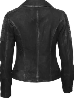 Maze Damen Lederjacke in schwarz