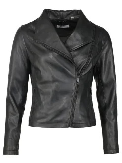 Maze Damen Lederjacke in schwarz