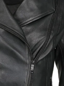 Maze Damen Lederjacke in schwarz