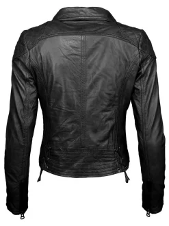 Maze Damen Lederjacke in schwarz