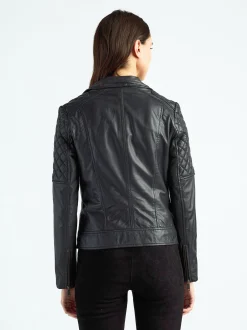 Maze Damen Lederjacke in schwarz