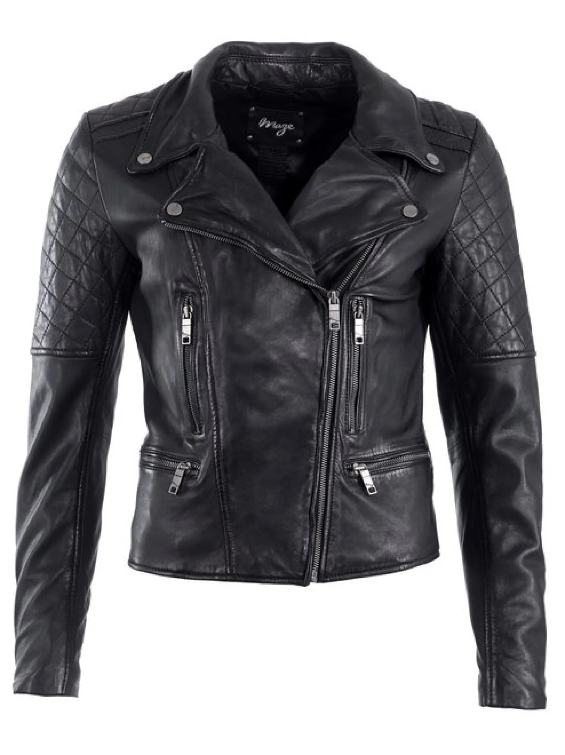 Maze Damen Lederjacke in schwarz