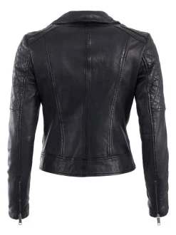 Maze Damen Lederjacke in schwarz