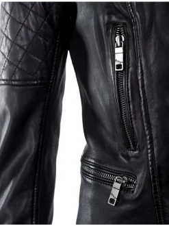 Maze Damen Lederjacke in schwarz