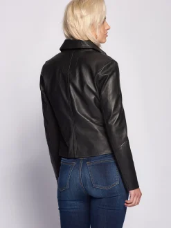 Maze Damen Lederjacke in schwarz