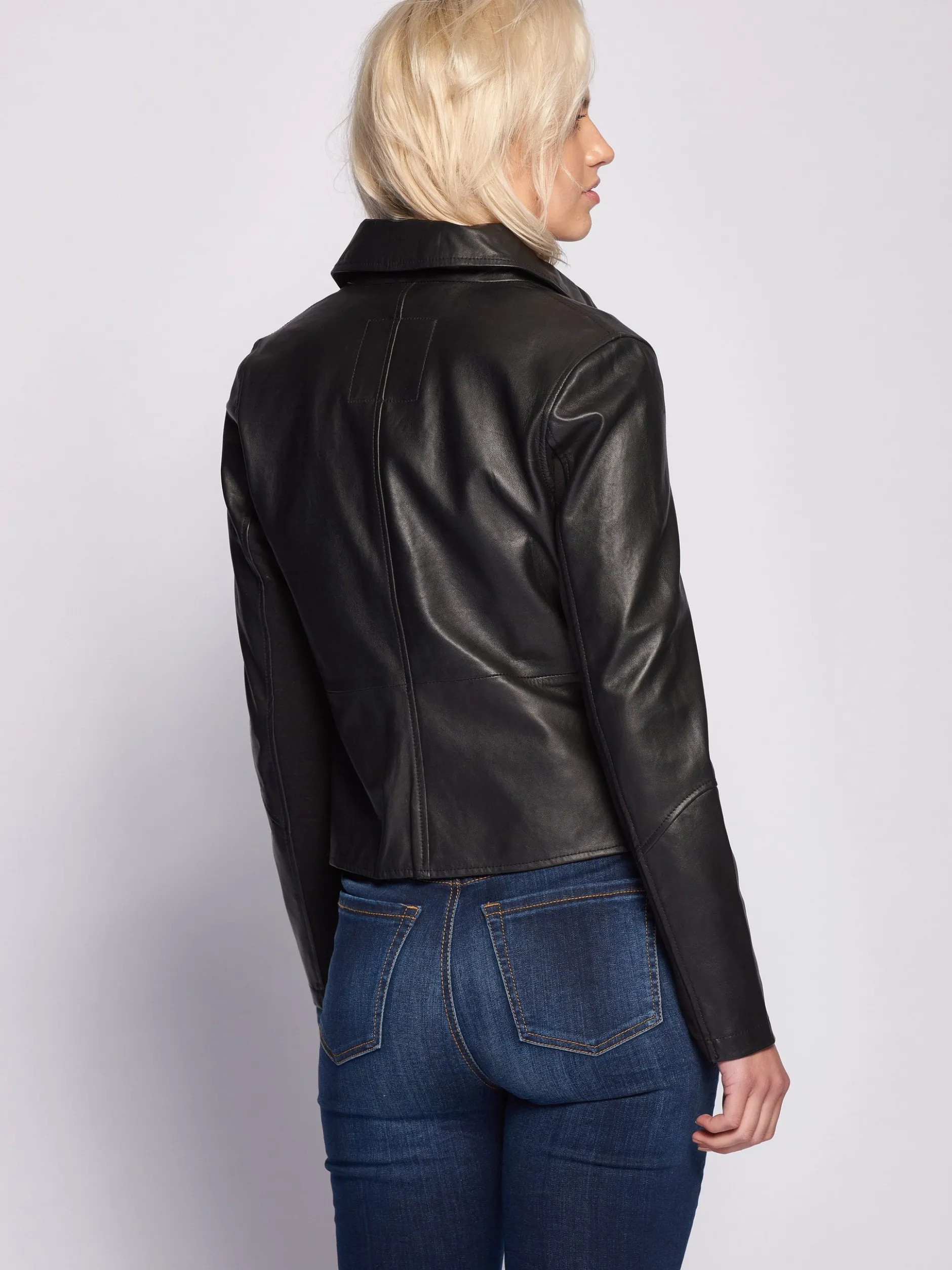 Maze Damen Lederjacke in schwarz