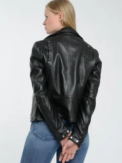 Maze Damen Lederjacke in schwarz
