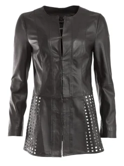 Maze Damen Lederjacke in schwarz