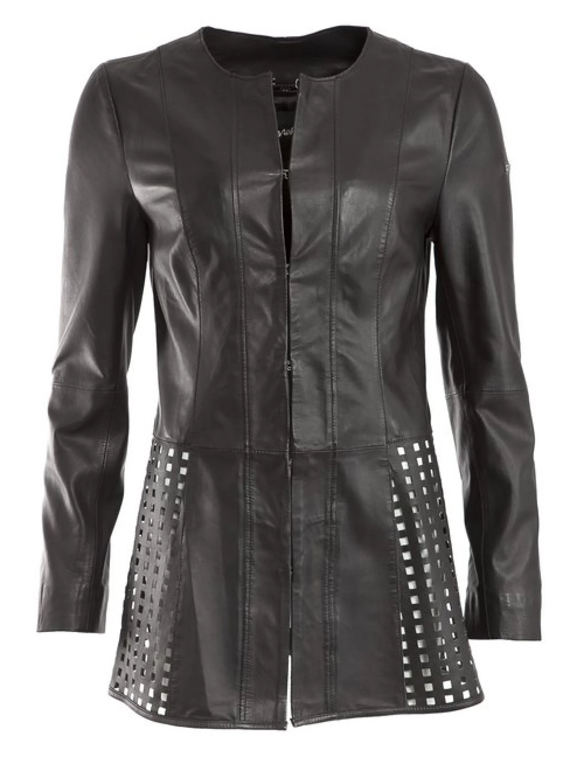 Maze Damen Lederjacke in schwarz