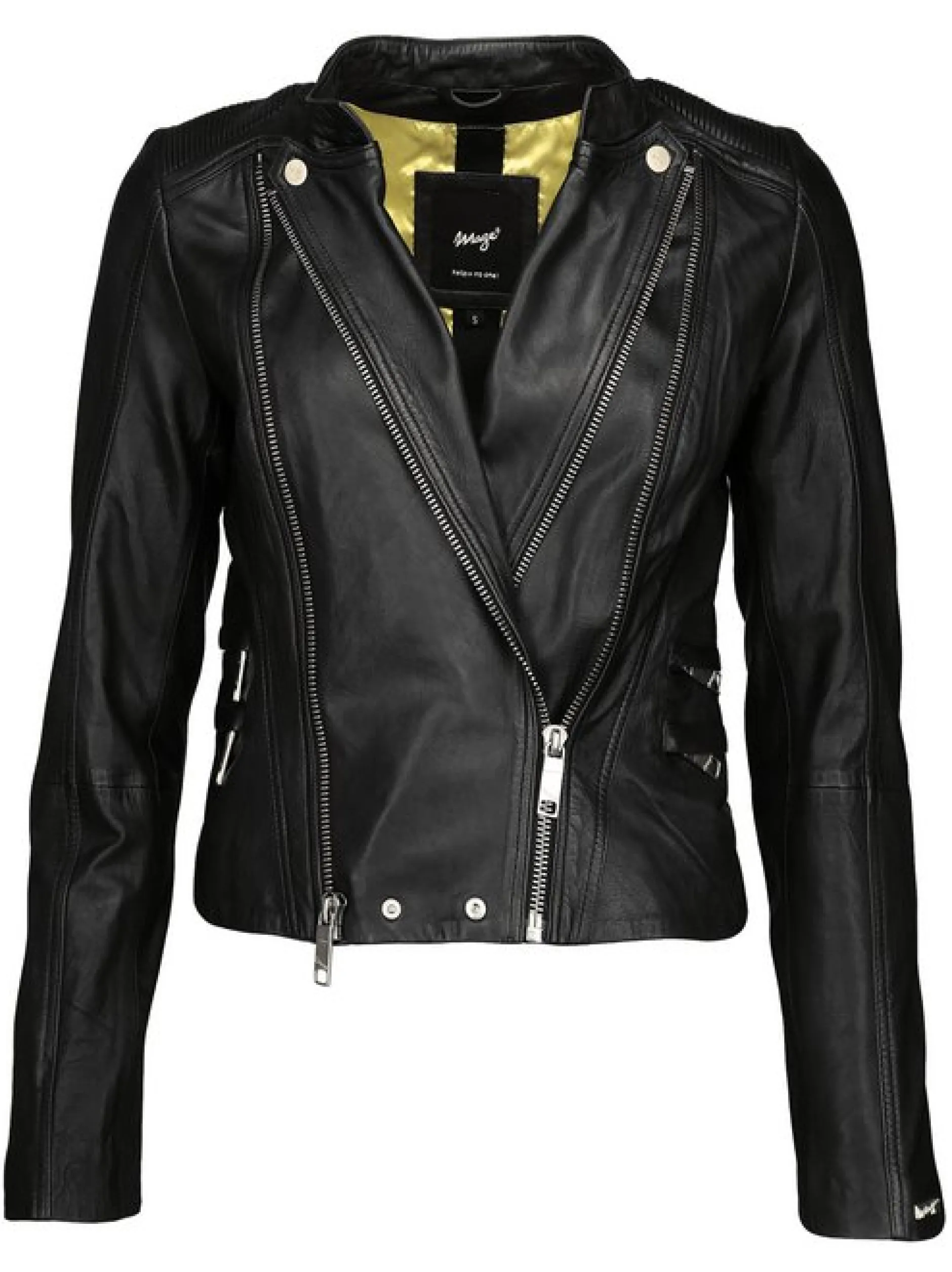 Maze Damen Lederjacke in schwarz