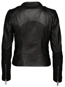 Maze Damen Lederjacke in schwarz