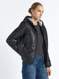 Maze Damen Lederjacke in schwarz