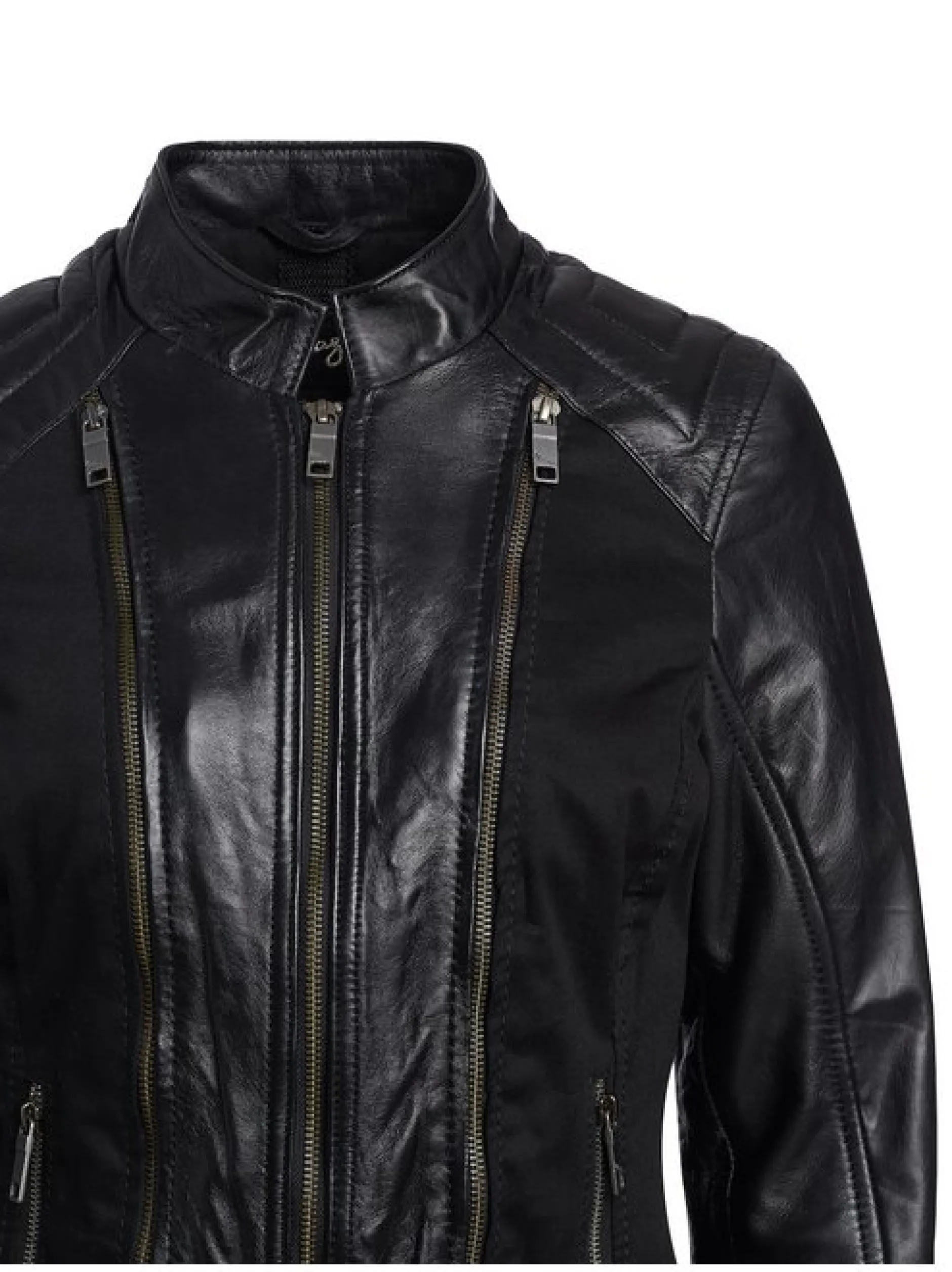 Maze Damen Lederjacke in schwarz