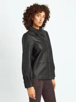 Maze Damen Lederjacke in schwarz