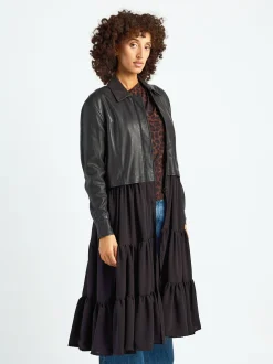 Maze Damen Lederjacke in schwarz