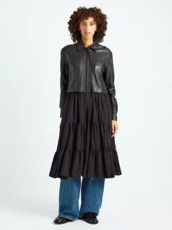 Maze Damen Lederjacke in schwarz