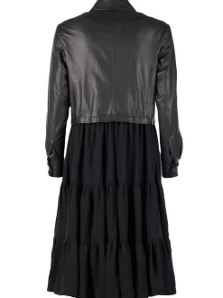 Maze Damen Lederjacke in schwarz