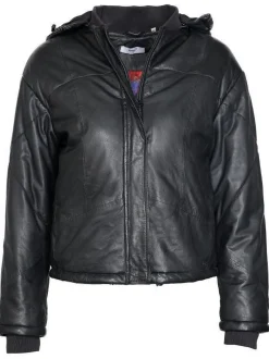 Maze Damen Lederjacke in schwarz
