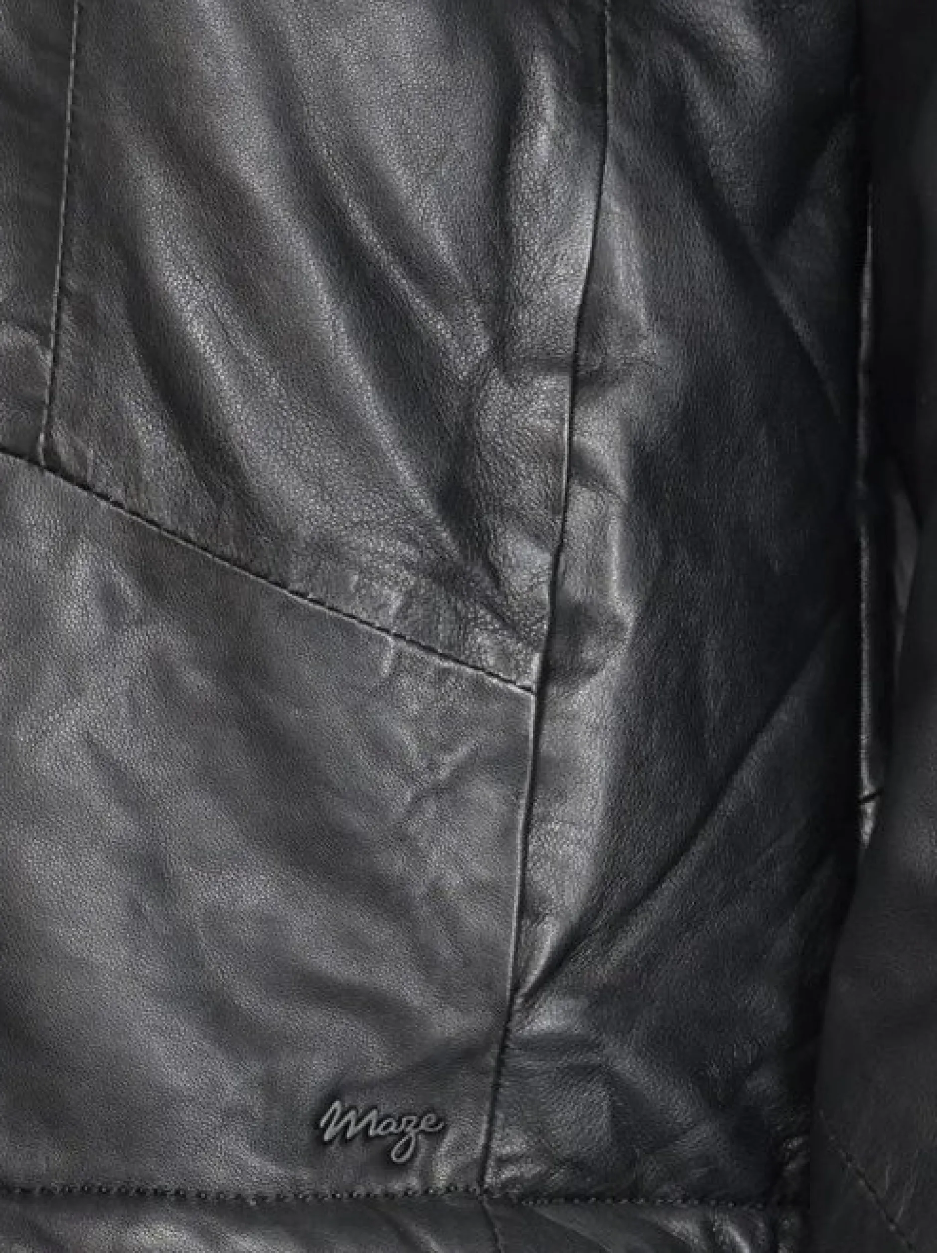 Maze Damen Lederjacke in schwarz