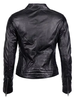 Maze Damen Lederjacke in schwarz