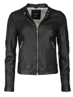 Maze Damen Lederjacke in schwarz