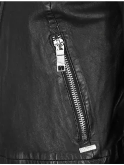 Maze Damen Lederjacke in schwarz