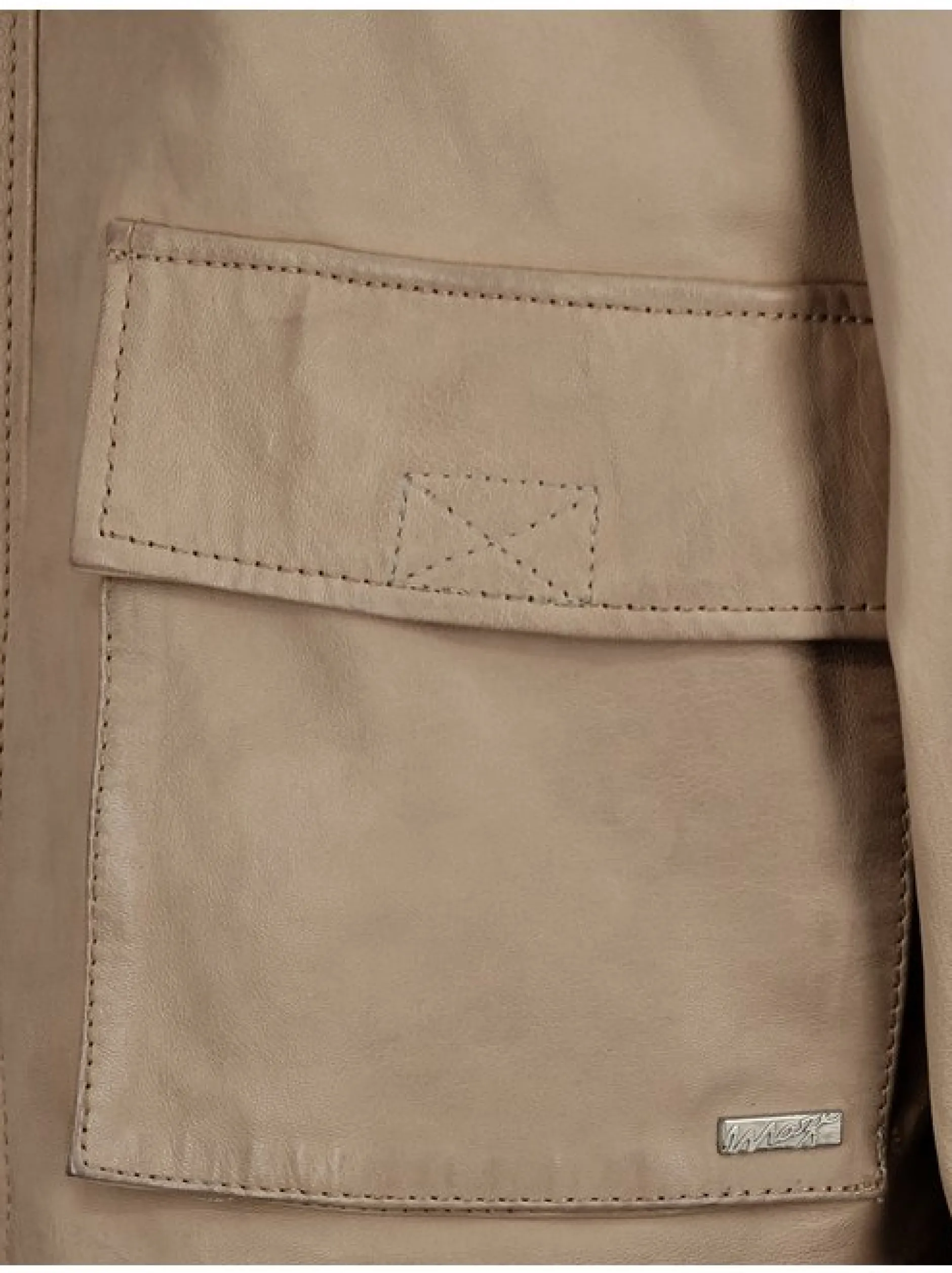 Maze Damen Lederjacke in taupe