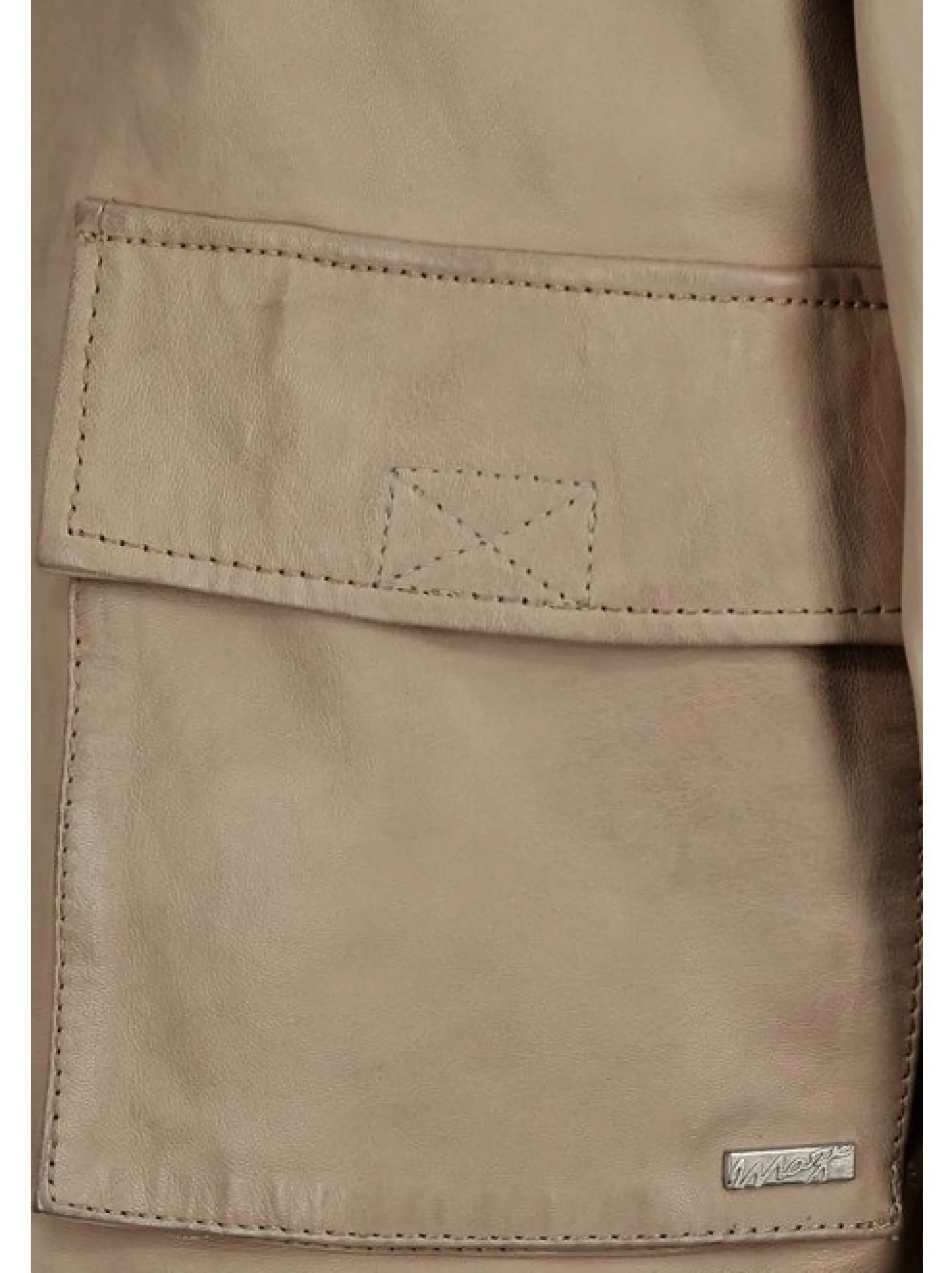 Maze Damen Lederjacke in taupe