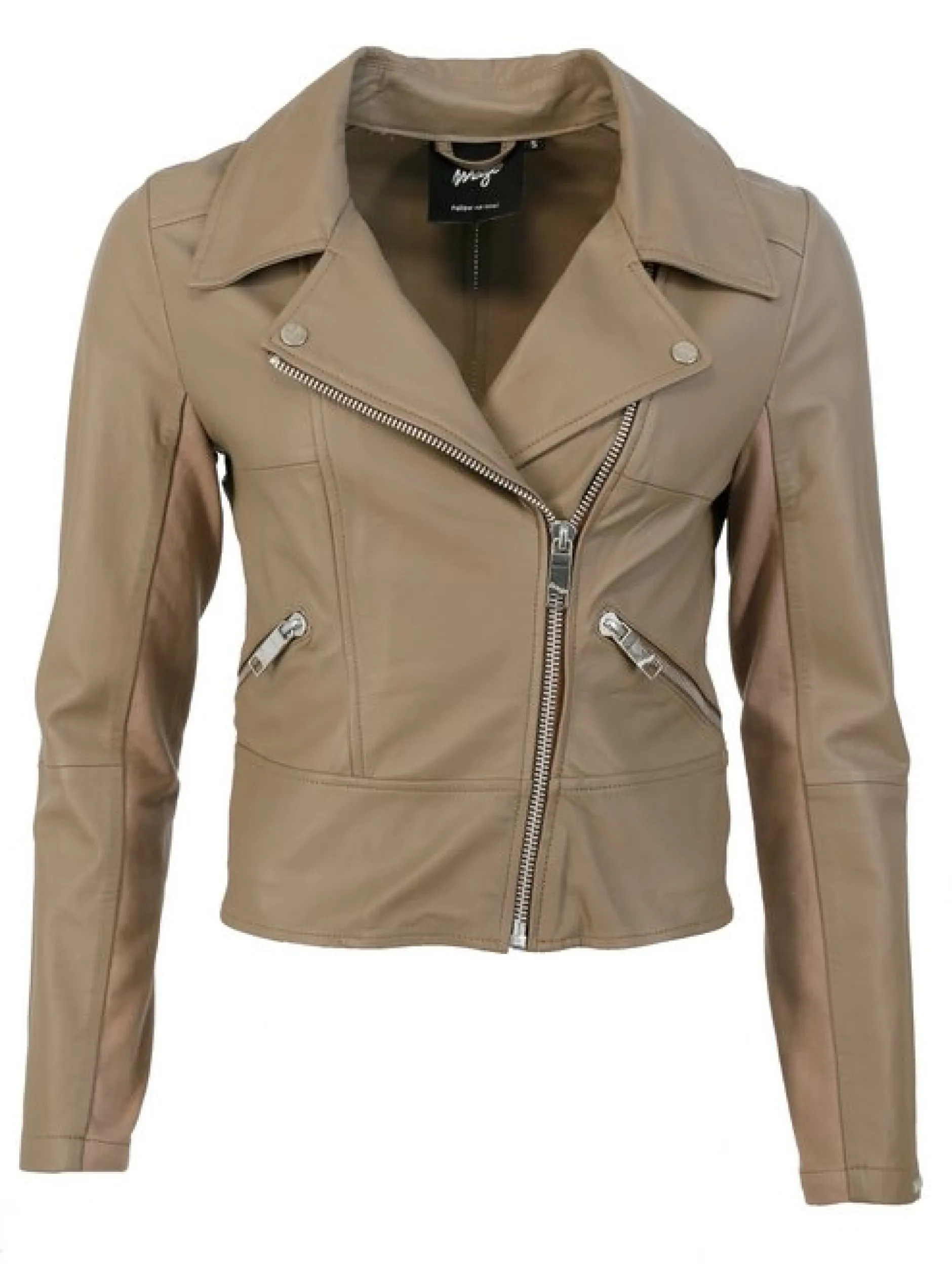Maze Damen Lederjacke in taupe