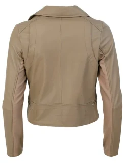 Maze Damen Lederjacke in taupe
