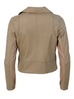 Maze Damen Lederjacke in taupe