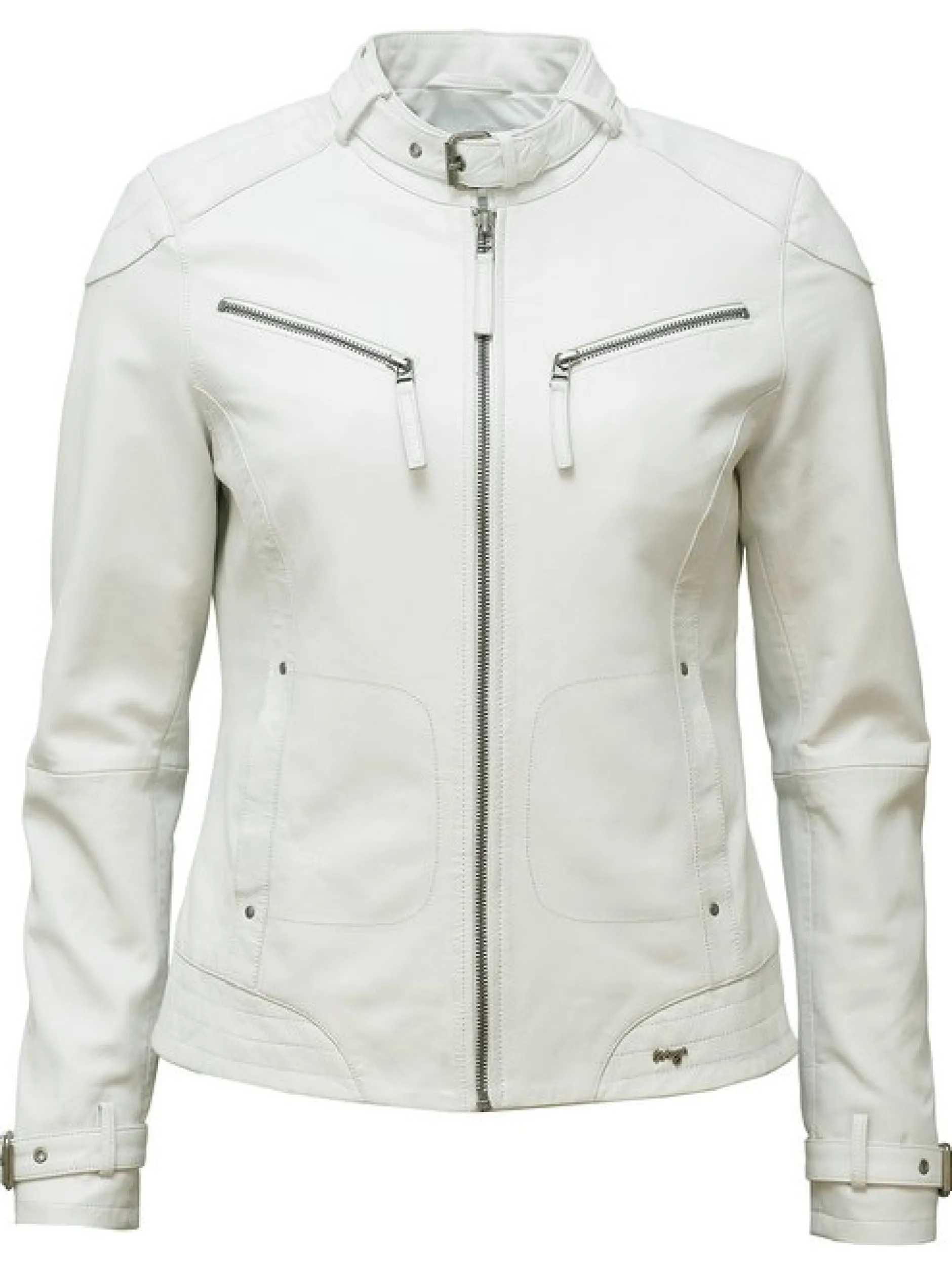 Maze Damen Lederjacke in weiß