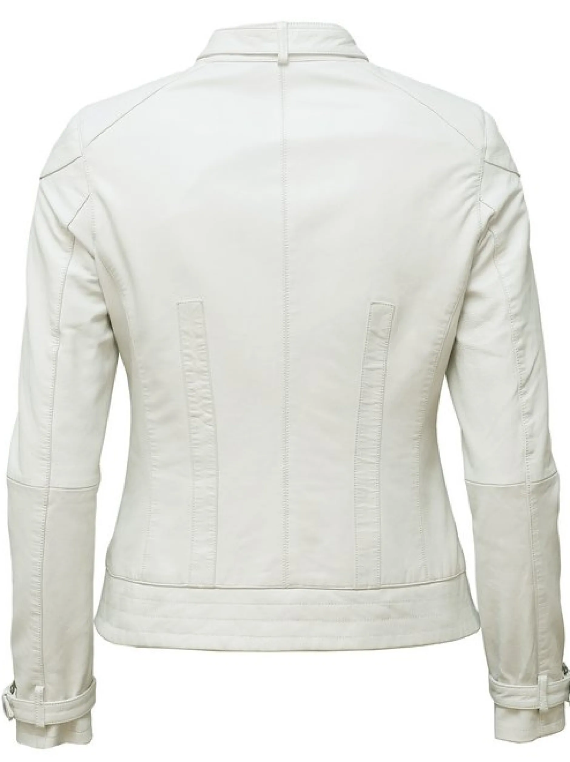 Maze Damen Lederjacke in weiß