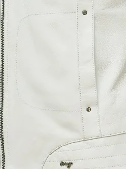 Maze Damen Lederjacke in weiß