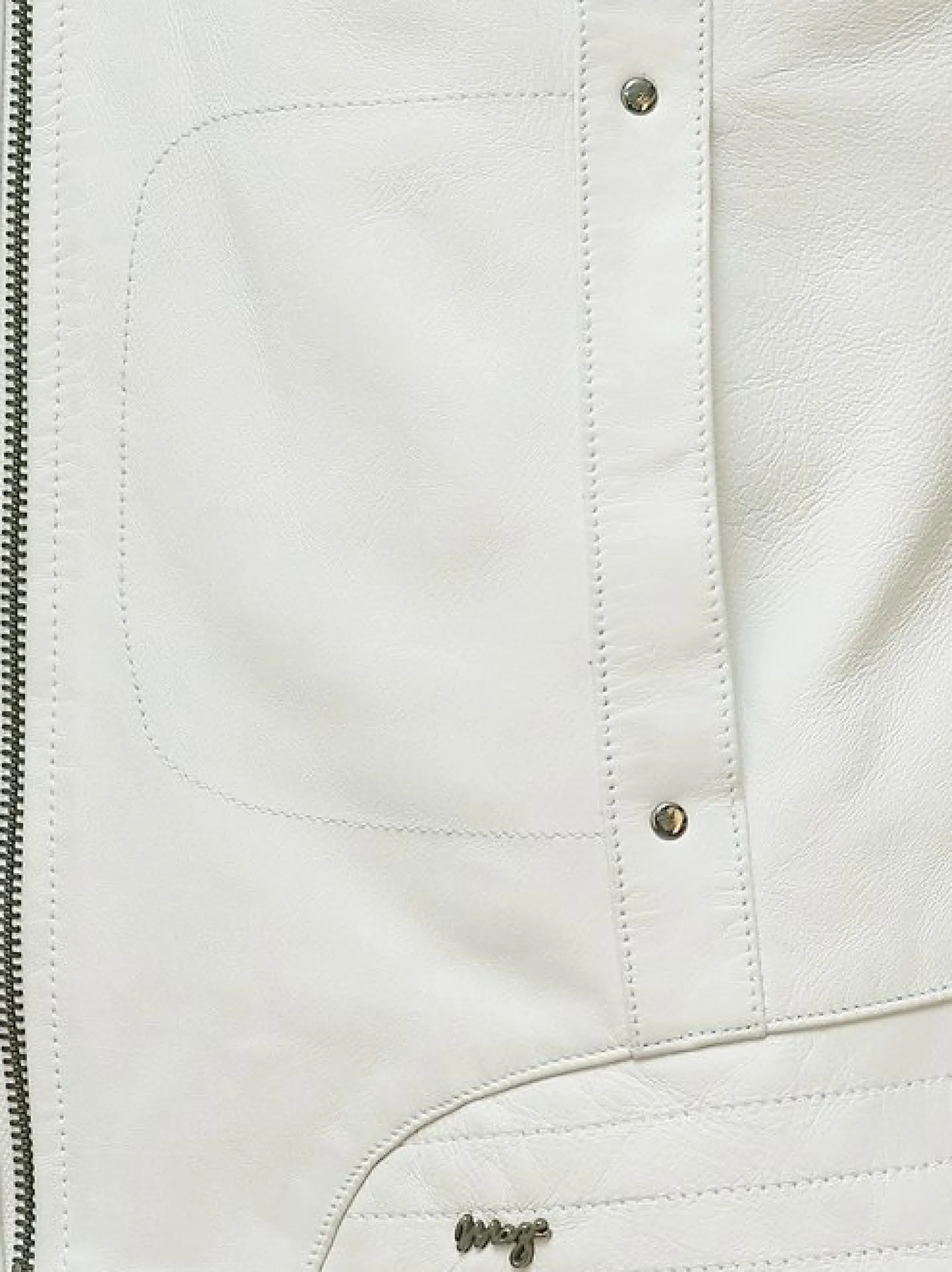 Maze Damen Lederjacke in weiß