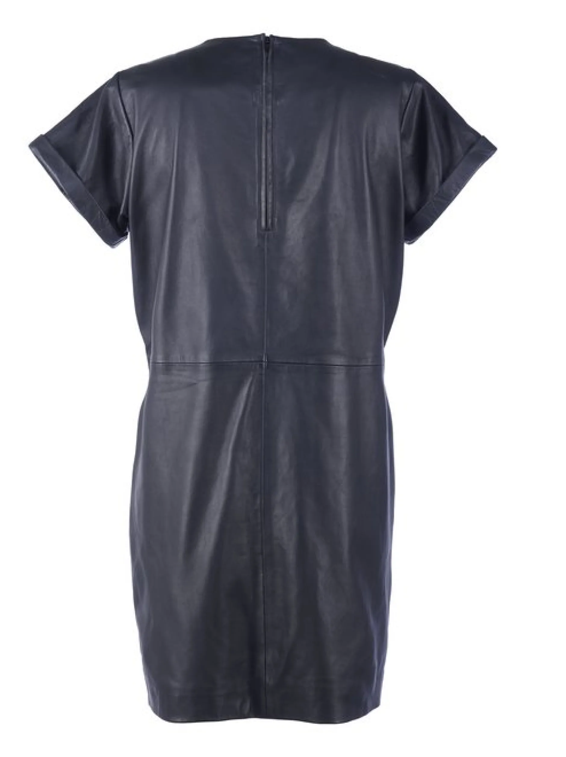 Maze Damen Lederkleid in schwarz