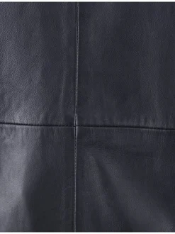 Maze Damen Lederkleid in schwarz