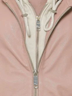 Maze Damen Ledermantel in beige