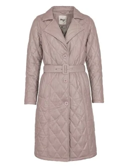 Maze Damen Ledermantel in lila
