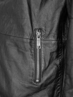Maze Damen Ledermantel in schwarz